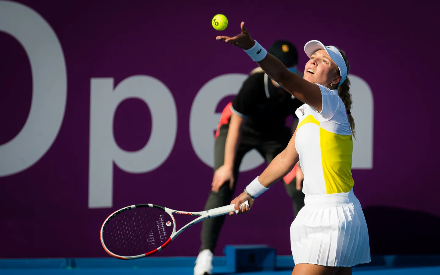 Anett Kontaveit Dohas mänguhoos.