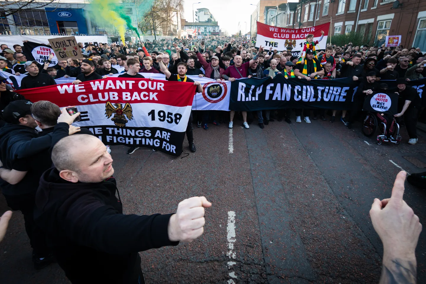 Manchester Unitedi fännide protest.