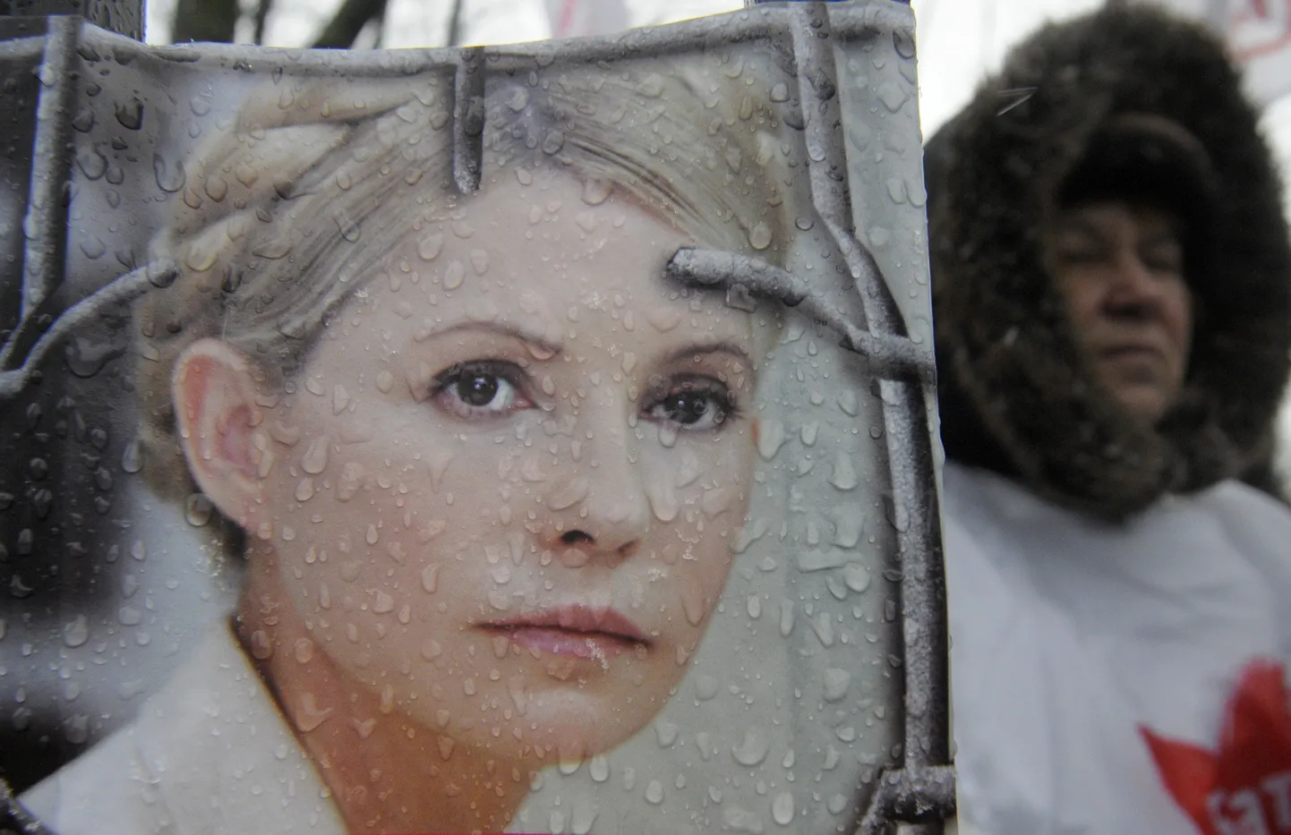 Сторонники Тимошенко митингуют в Киеве, требуя ее освобождения.