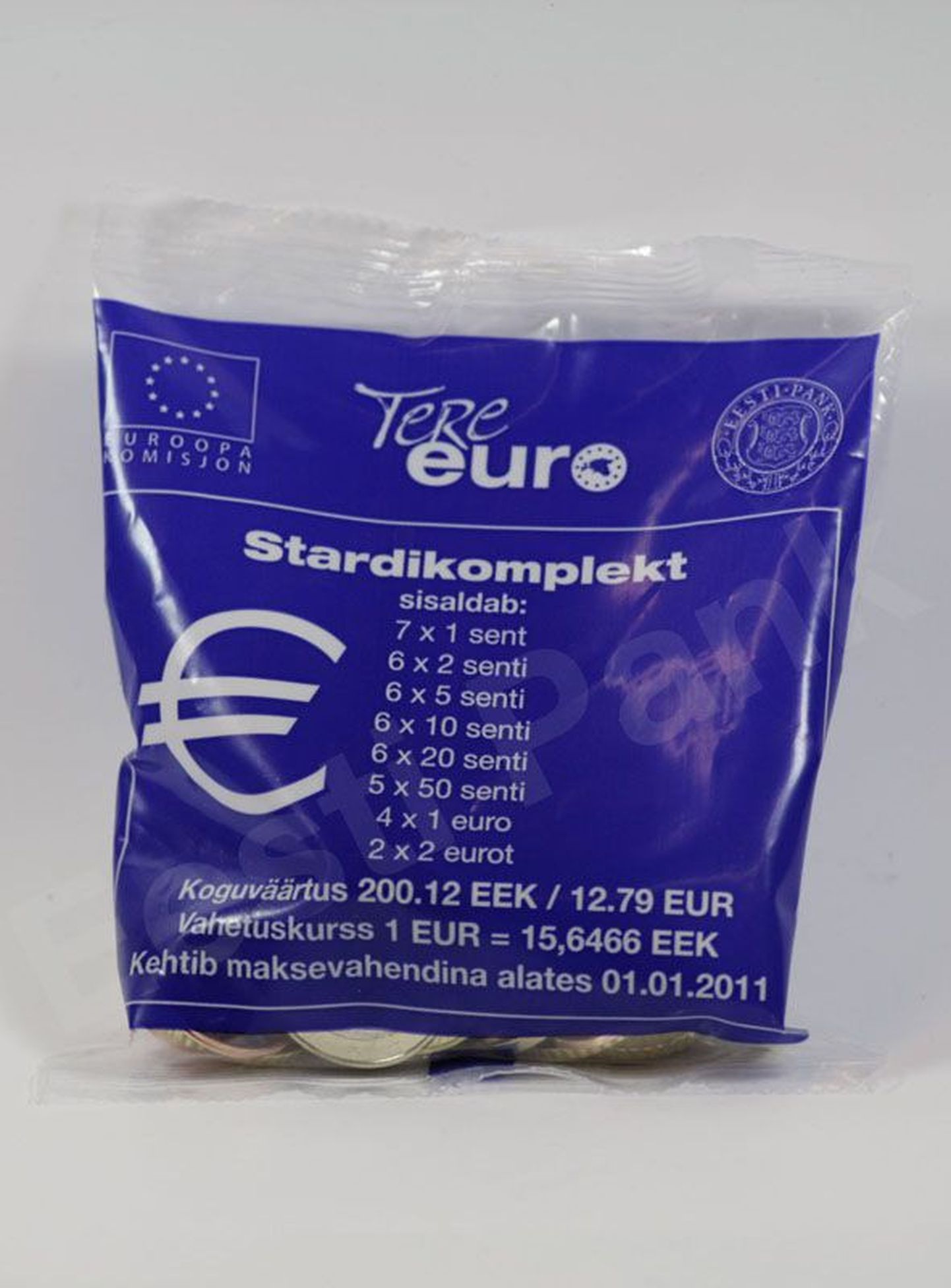 Eesti euromüntide stardikomplekt.
