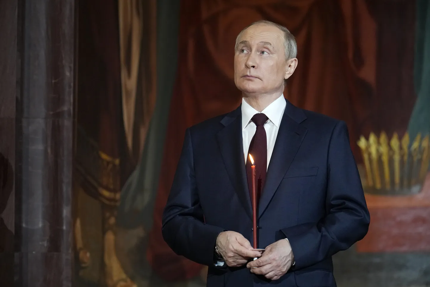 Vladimir Putin 2022 aasta kevadel Ülestõusmispühadel.
