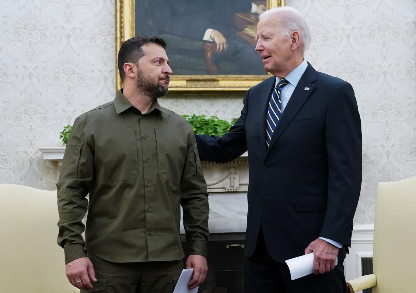 USA president Joe Biden kohtumisel Ukraina president Volodõmõr Zelenskõiga Valges Majas septembris.