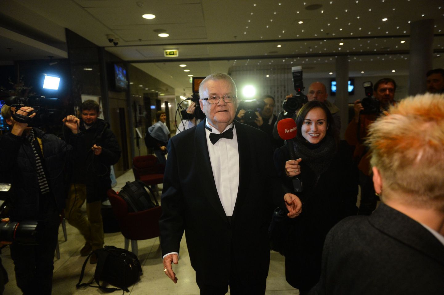 Edgar Savisaar Keskerakonna valimispeol 2013. aasta oktoobris Tallinnas Meritoni hotellis.