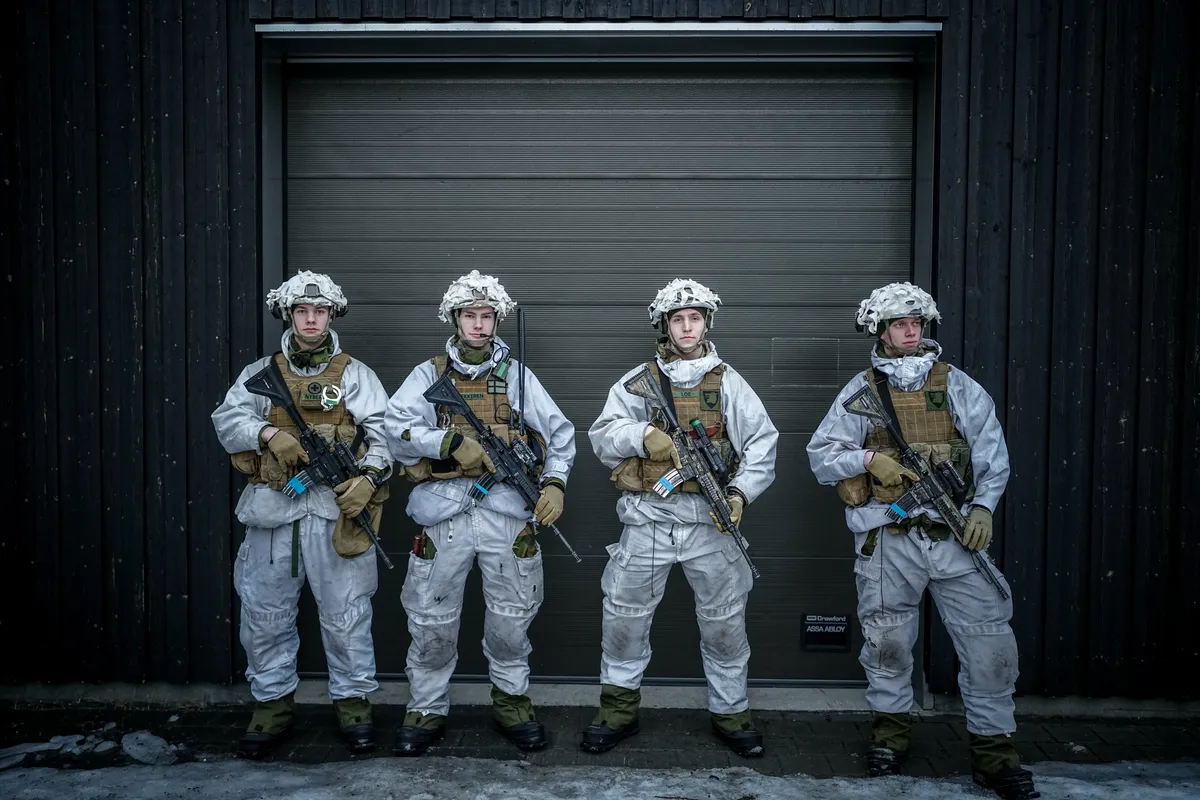 Norwegian Arctic border with Russia is patrolled by conscripts. Pasvik border station.