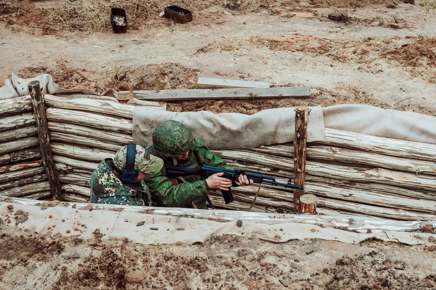 Российские солдаты на военных учениях. Иллюстративное фото