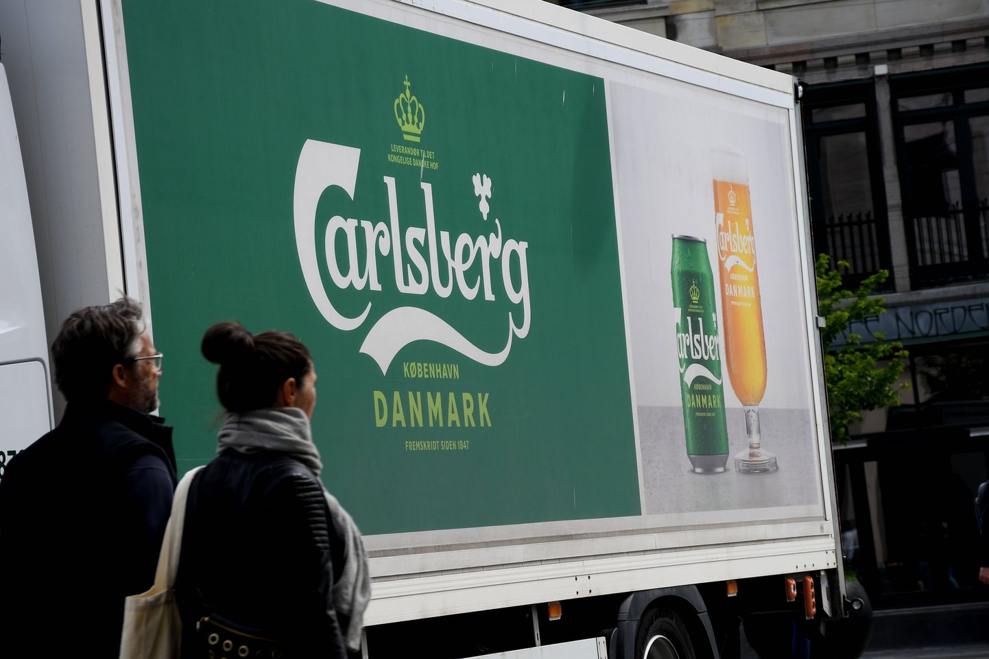Carlsbergi õlle reklaam Kopenhagenis.
