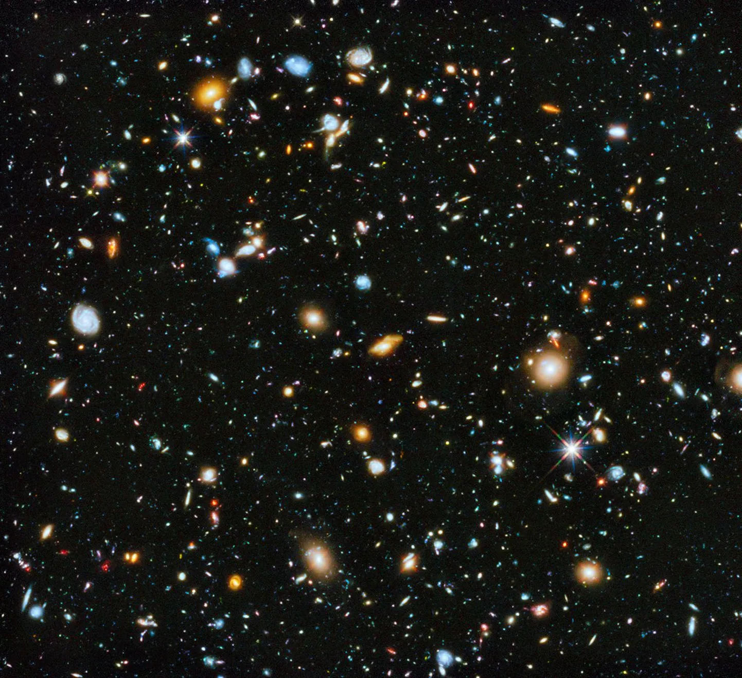 Hubble´i kosmoseteleskoobi tehtud fotod süvakosmosest. Pildil on umbes 10 000 galaktikat