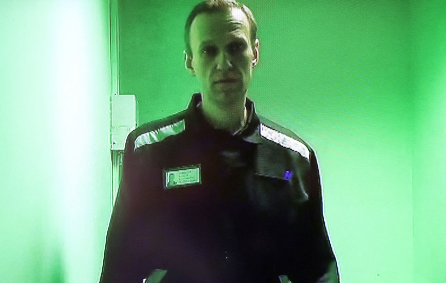 Vene opositsionäär Aleksei Navalnõi kohtus videosilla vahendusel 7. oktoober 2022.