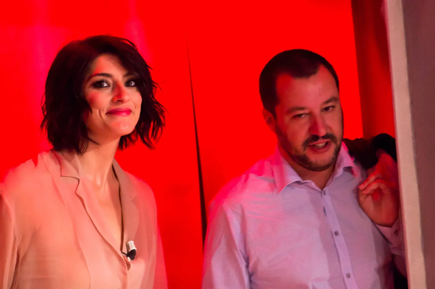 Itaalia siseminister Matteo Salvini ja Elisa Isoardi enne lahkuminekut