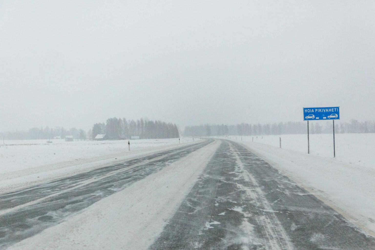 Võru-Tartu maantee Võru lähistel kolmapäeval