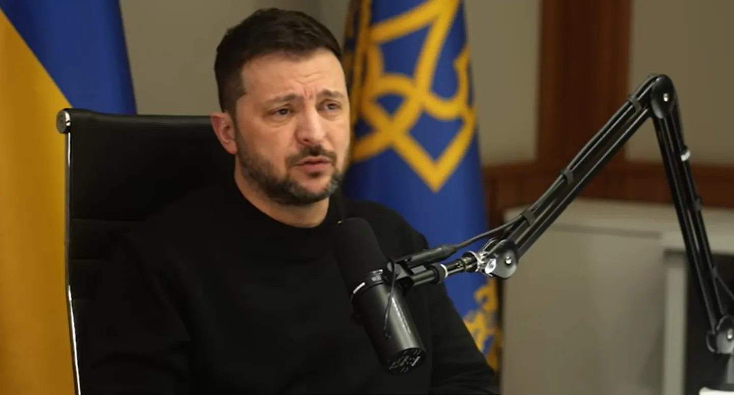 Президент Украины Владимир Зеленский на интервью у Лекса Фридмана