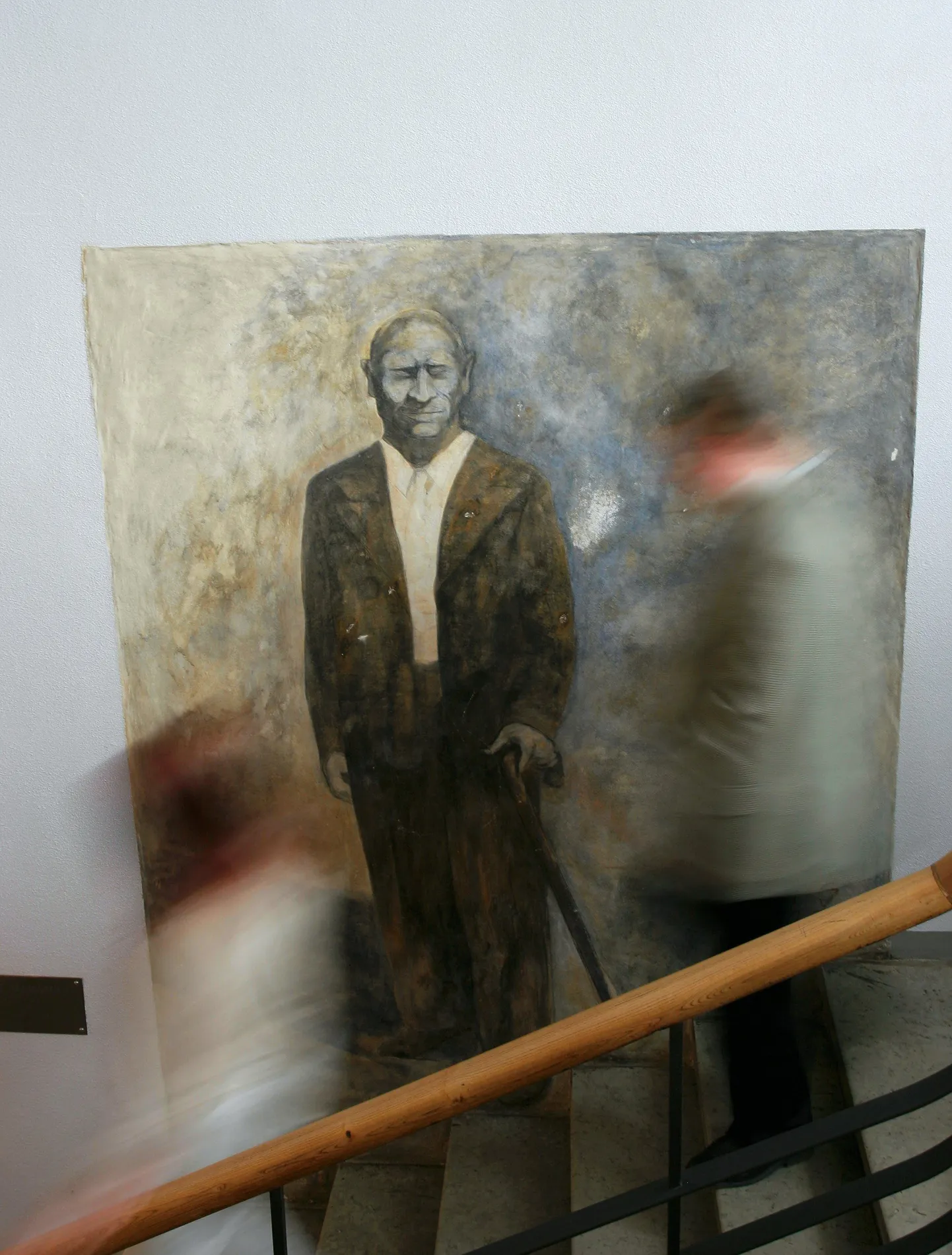 Legendaarse linnapea August Maramaa fresko Viljandi raekoja fuajees.
