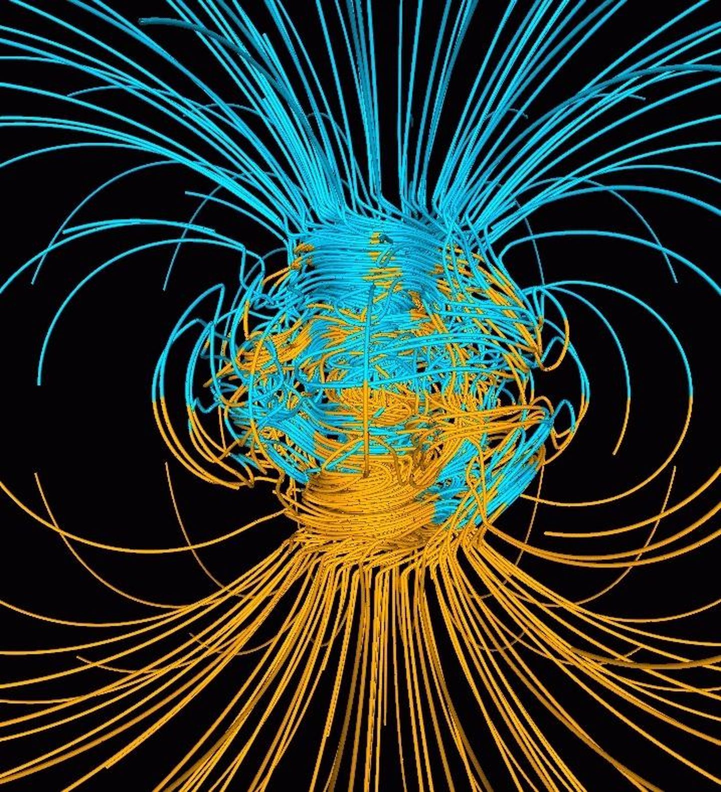 Maa magnetväli ei koosne ainult korrapärastest jõujoontest, vaid meenutab hoopis pidevalt muutuvat lõngapundart.