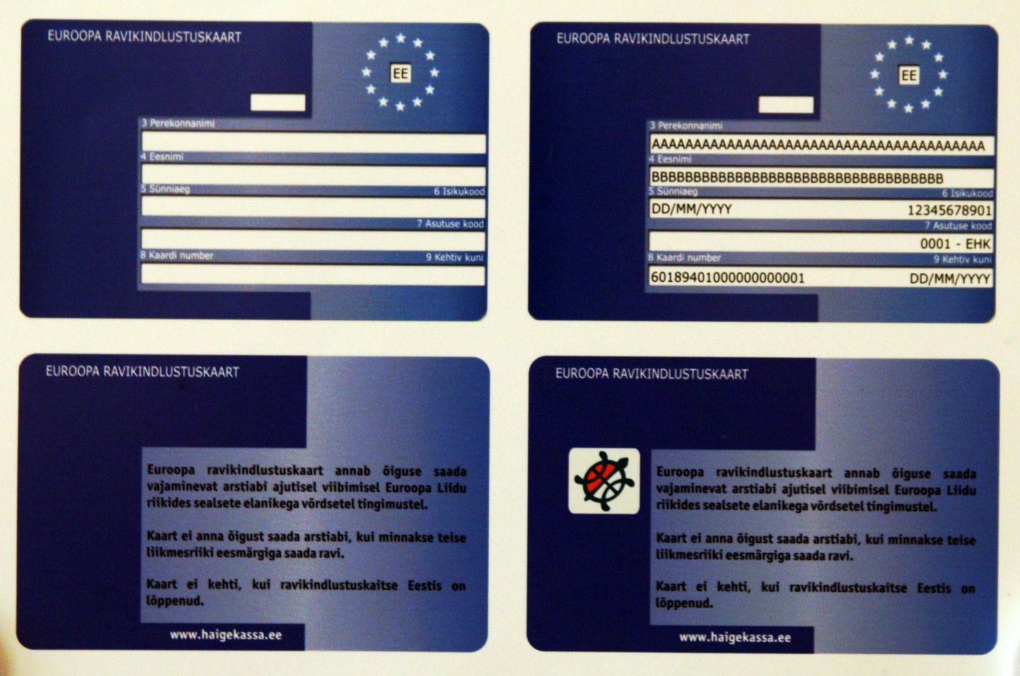 Карточки больничного страхования европейского образца.
