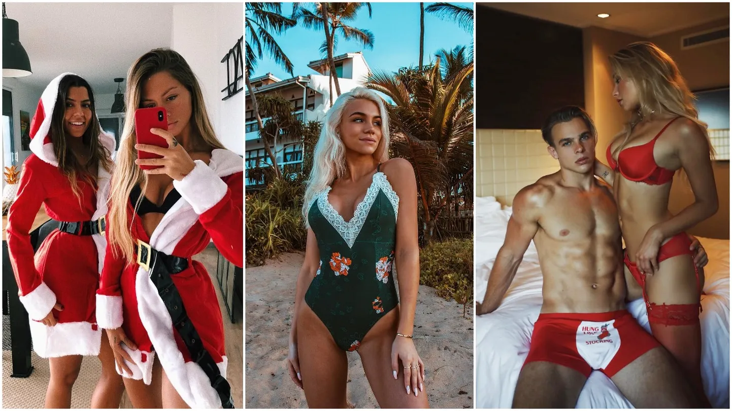 Seksikad pühadesoovid: vasakult Melanie Lopes, Pauline Tantot, Liza Lind, Charlie Taylor ja Astrid Elken.