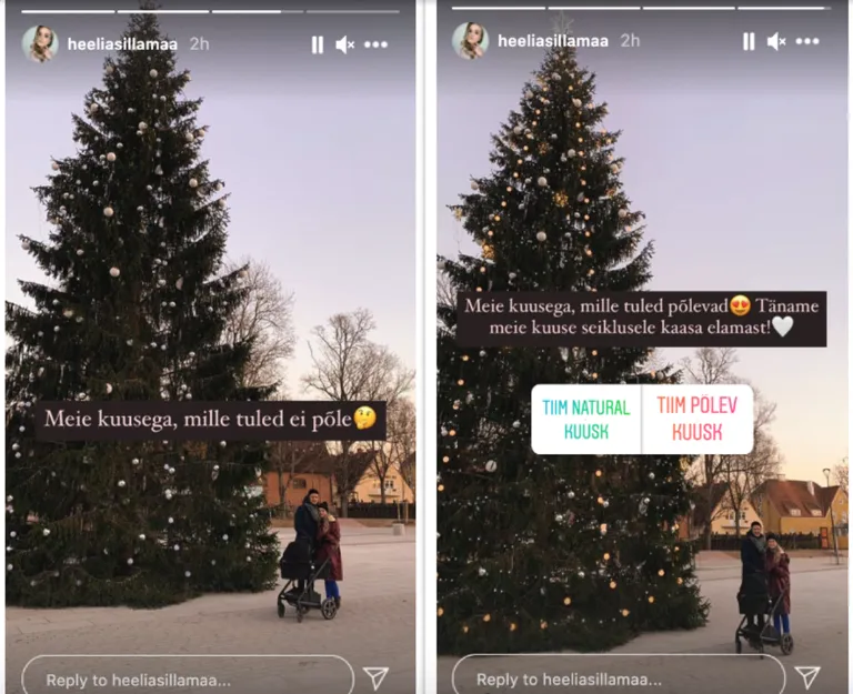 Kuvatõmmis Heelia Sillama Instagrami-lugudest.