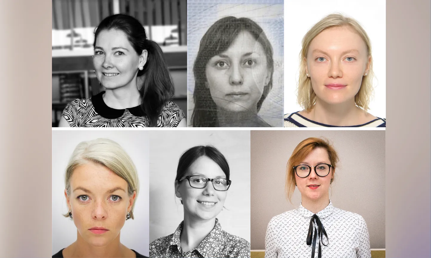 Peale Triin Talgi liigub mööda Kuressaare linna veel kuus noort naisterahvast, nimesildid rinnas. Üleval vasakult Astra Tikas, Kätlin Kaganovitš, Ksenia Vaher, alt vasakult Maria Silla, Pille Vilgota ning Sandra Mälk.