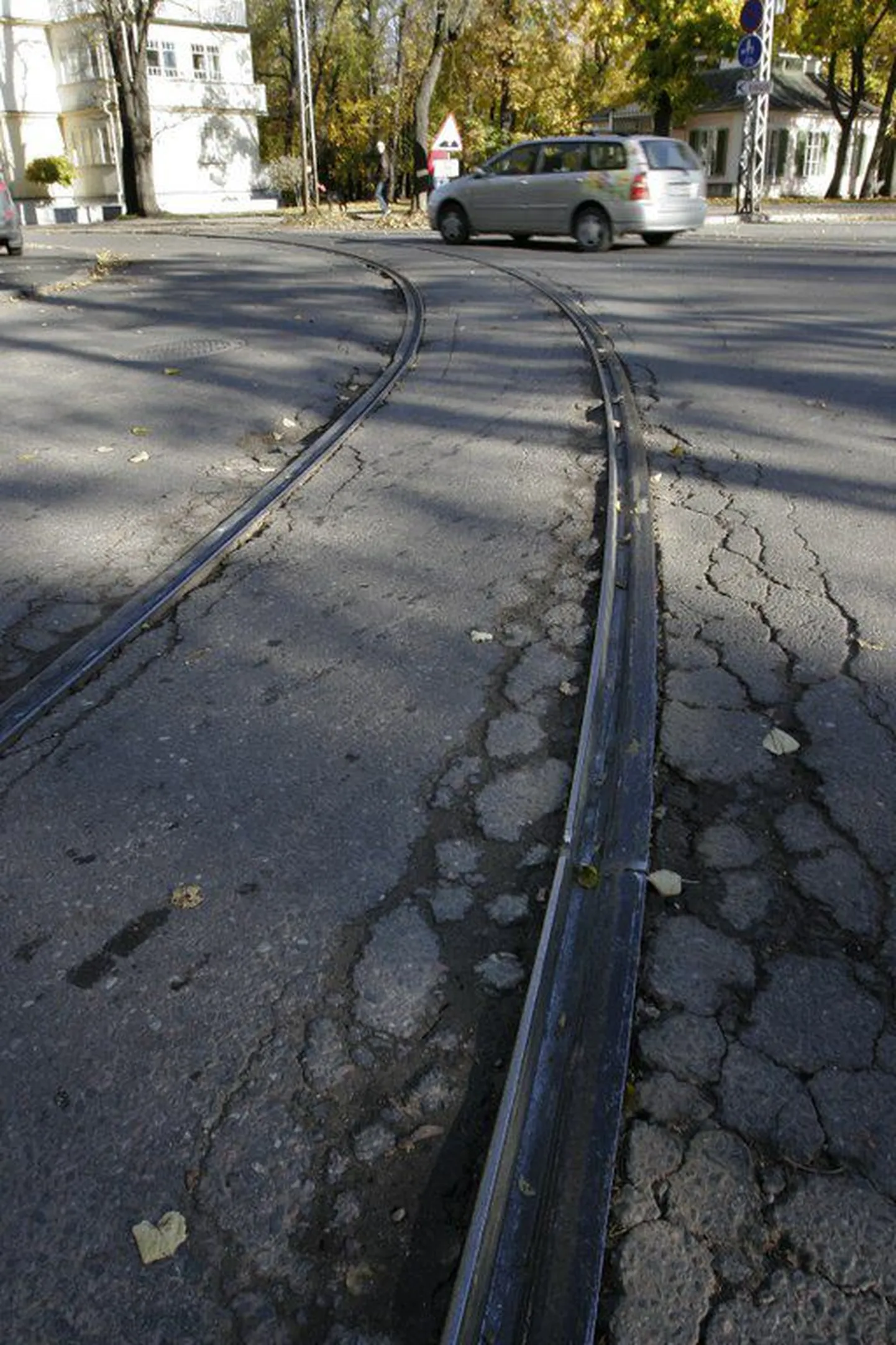 Trammitee Weizenbergi tänaval Kadriorus.