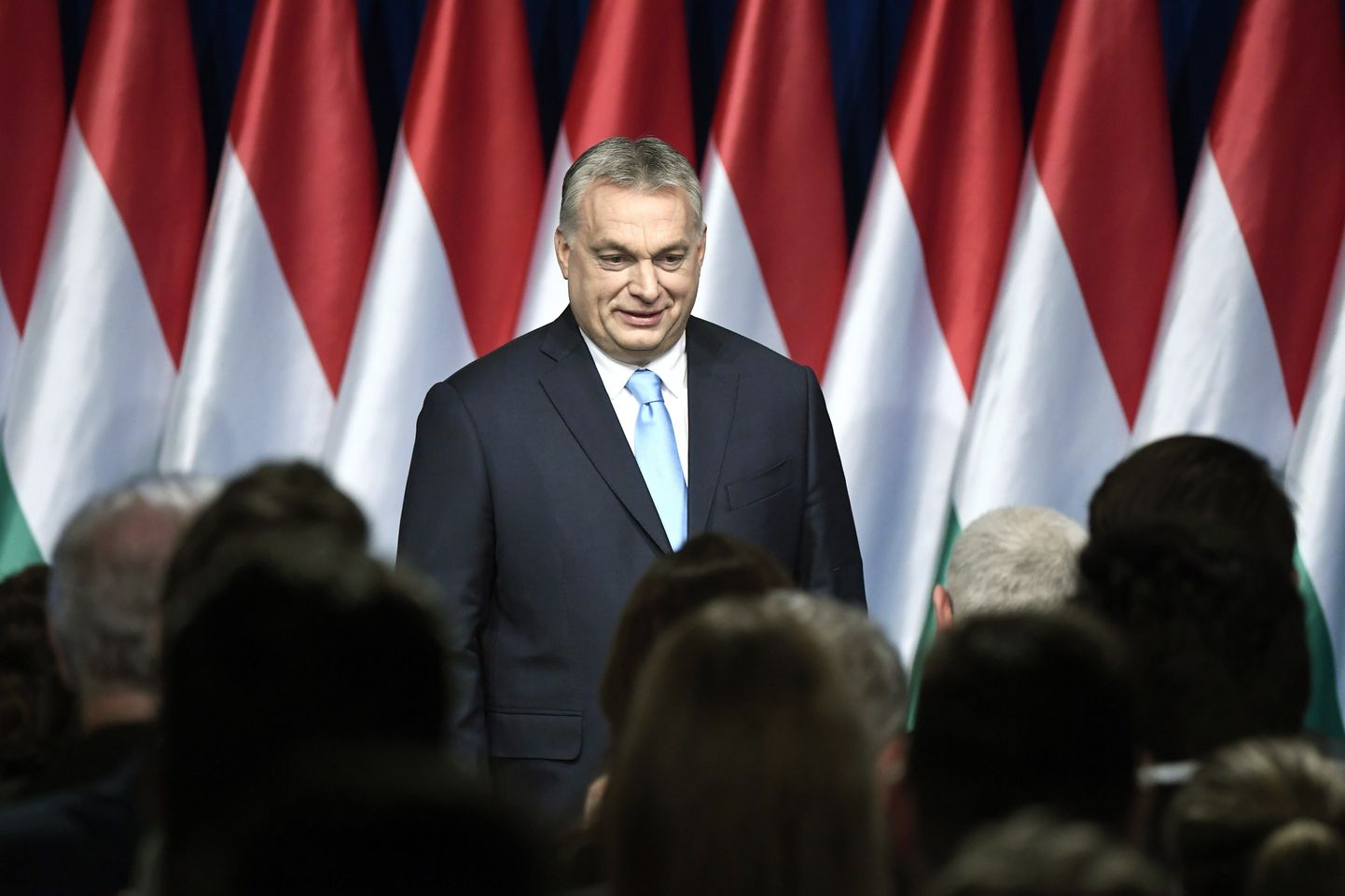Ungari peaminister Viktor Orbán eile õhtul oma kõnet olukorrast riigis pidamas.