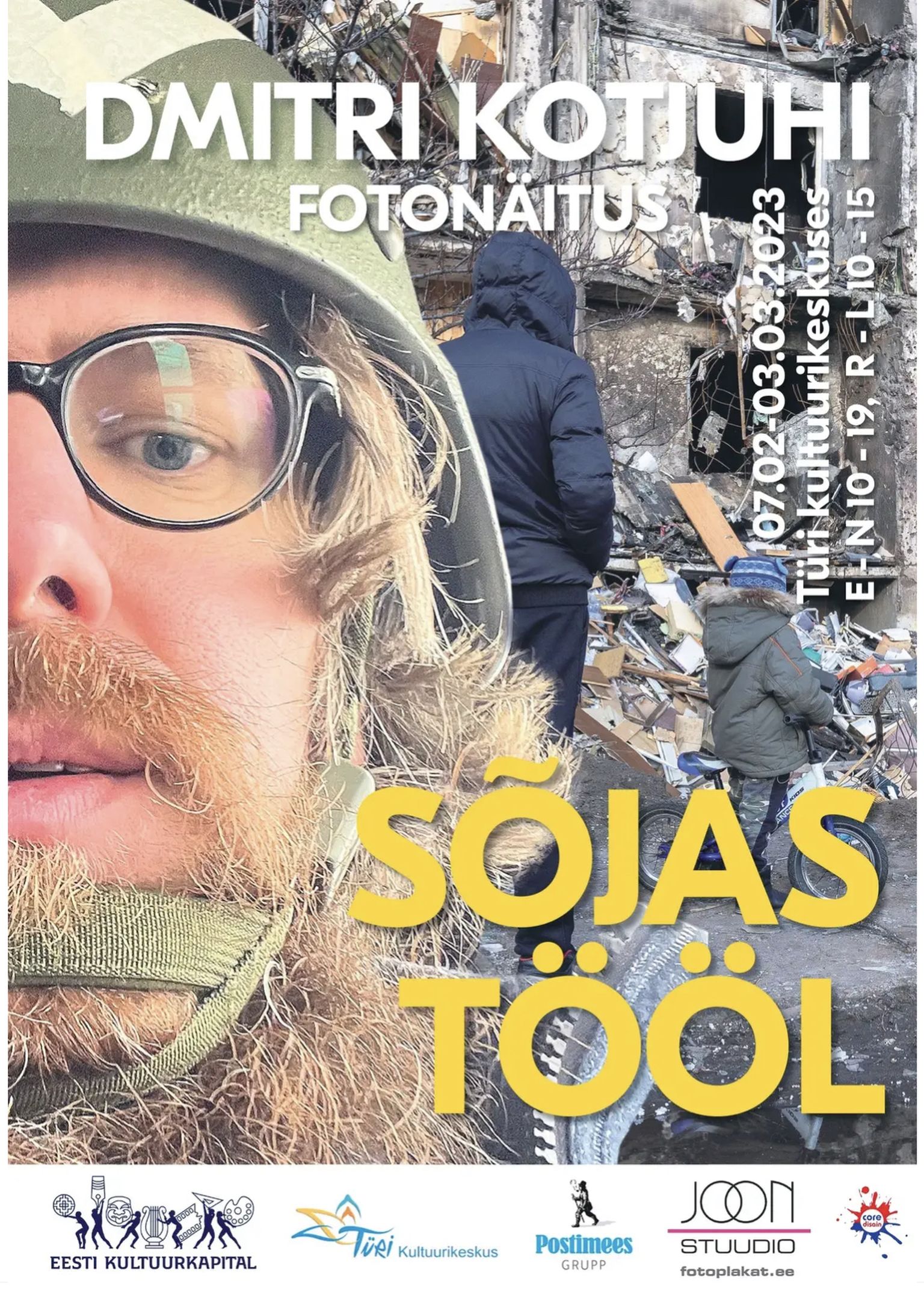 Fotonäituse "Sõjas tööl" plakat