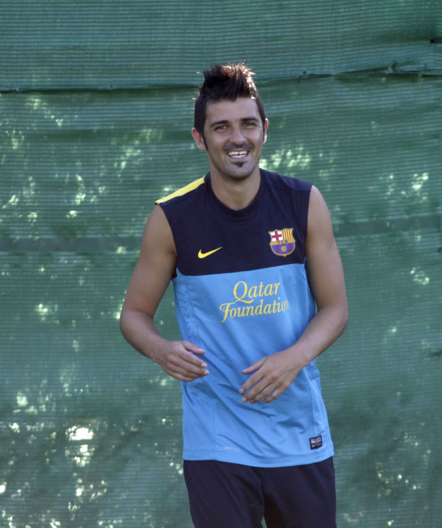 David Villa FC Barcelona treeningul.