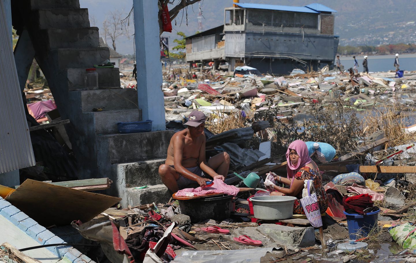 Zemestrīces un cunami postījumi Indonēzijā. 3.oktobris, 2018
