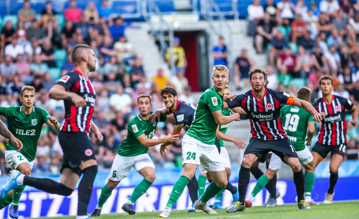 Tallinna FC Flora ja Frankfurti Eintrachti kohtumine 2019. aastal Lilleküla staadionil.