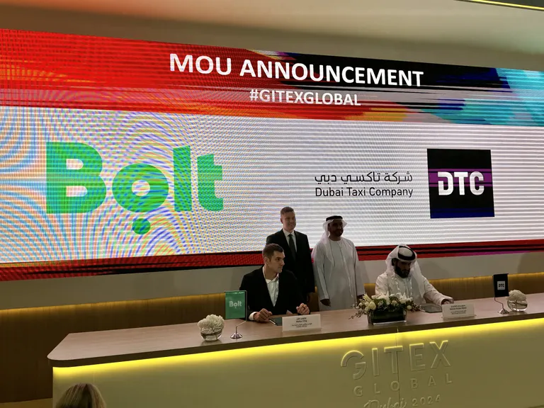 Minister Erkki Keldo ja Bolti asutaja Markus Villig Dubais.