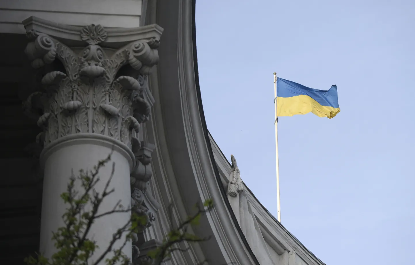 Ukraina lipp Kiievis lehvimas.