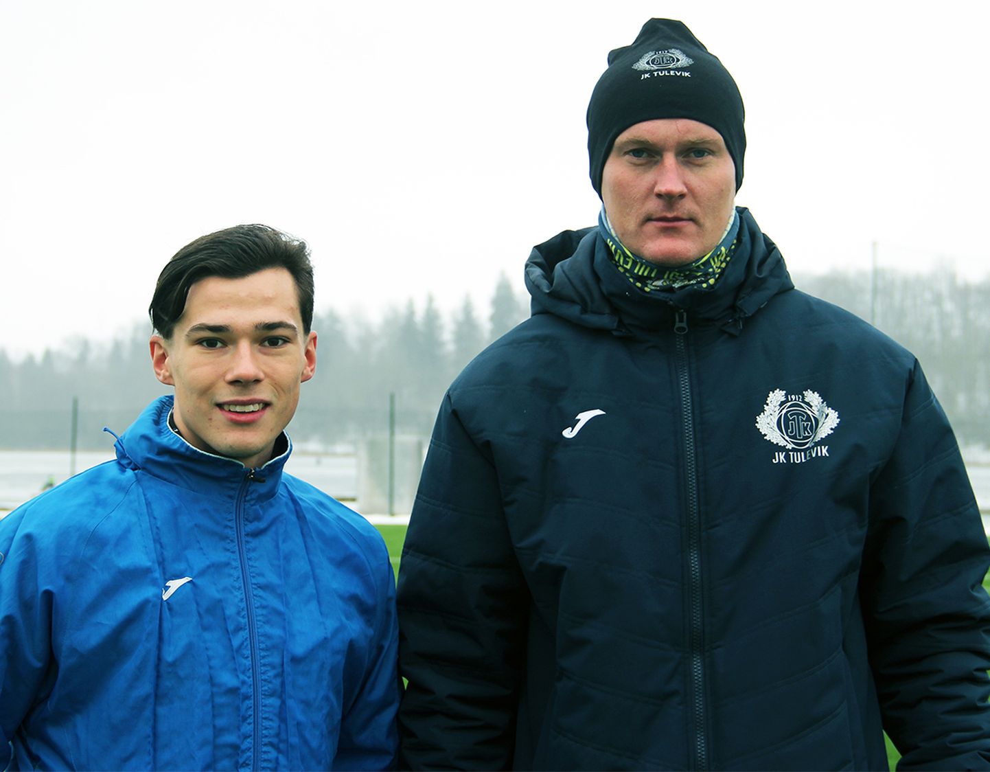 Mark Edur (vasakul) ja Viljandi Tuleviku peatreener Sander Post.