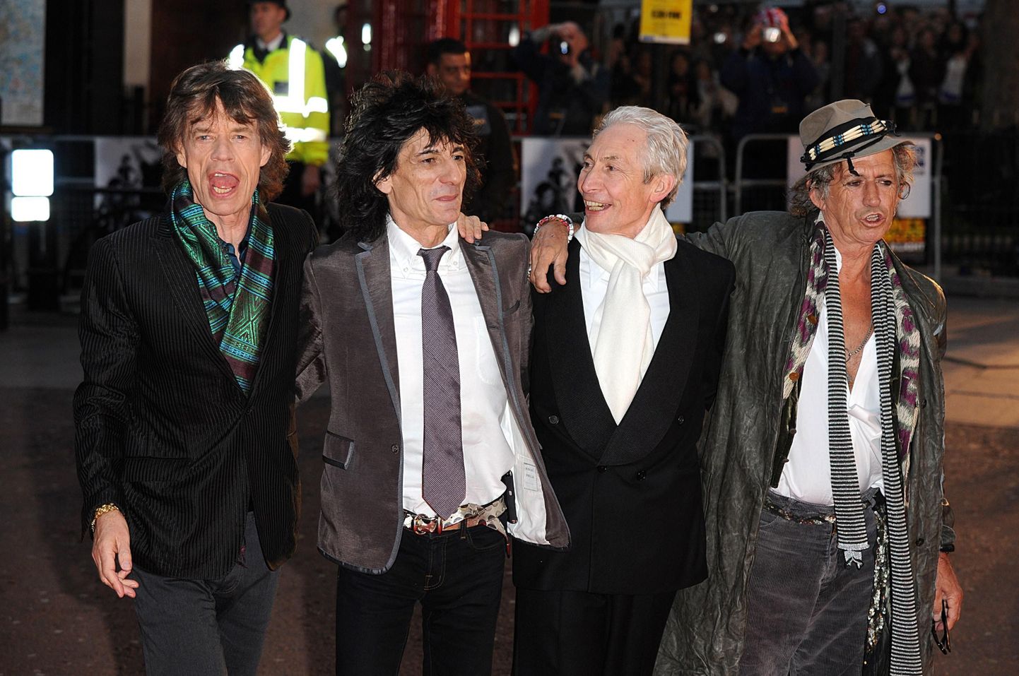 Mick Jagger, Ronnie Wood, Charlie Watts ja Keith Richards ansamblist Rolling Stones