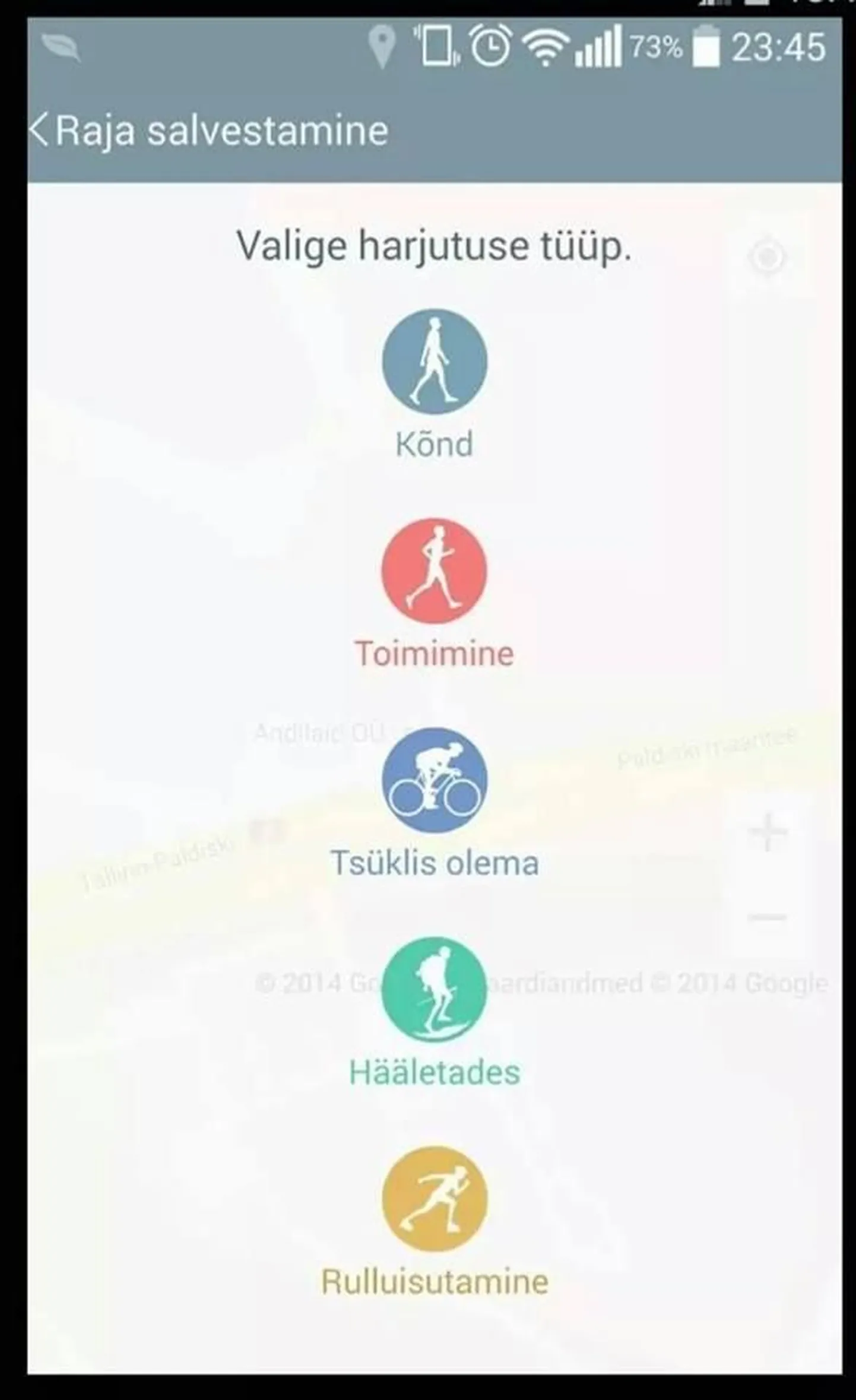 Rakenduse LG Health eestikeelne versioon.