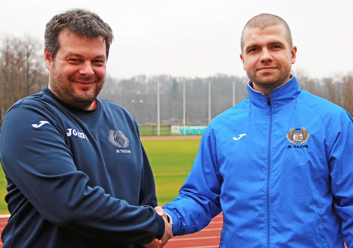 Viljandi Tuleviku peatreener Marko Kristal (vasakul) ja klubi president Raiko Mutle