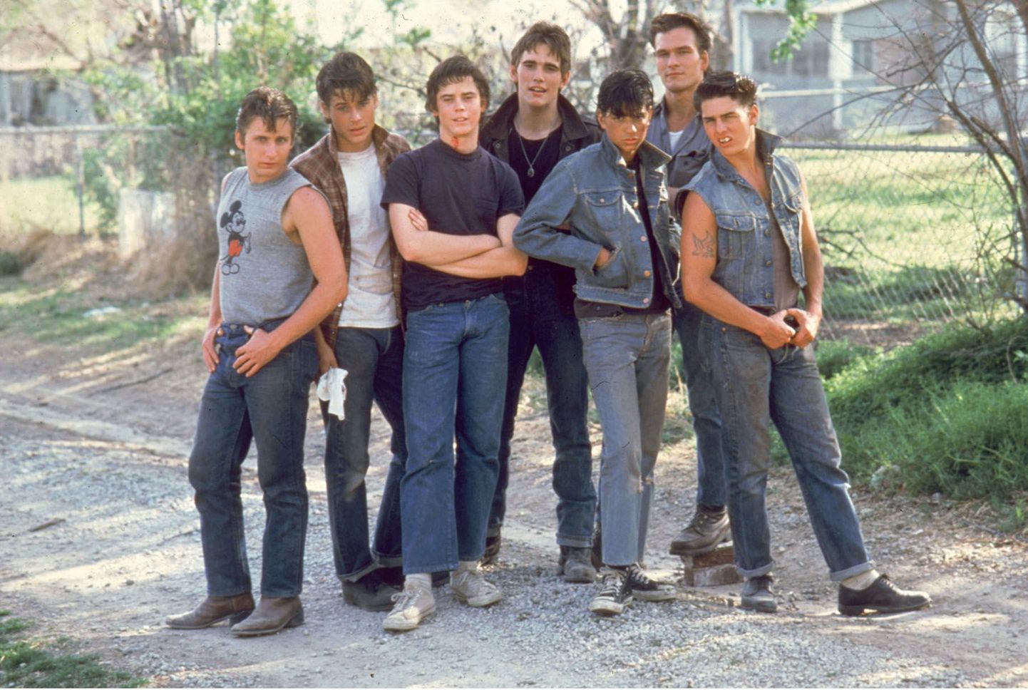 1983. aasta filmi «The Outsiders» osatäitjad: Emilio Estevez, Rob Lowe, C. Thomas Howell, Matt Dillon, Ralph Macchio, Patrick Swayze ja Tom Cruise