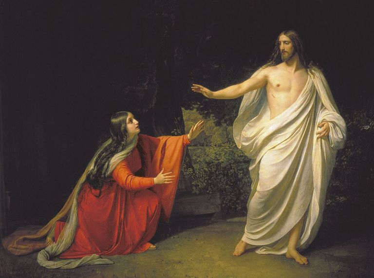 Jeesus ja Maarja Magdaleena 19. sajandi vene kunstniku Aleksander Ivanovi maalil