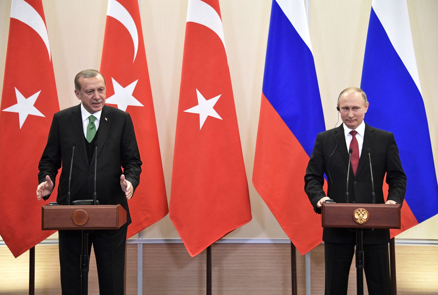 Türgi president Recep Tayyip Erdogan ja Venemaa president Vladimir Putin.