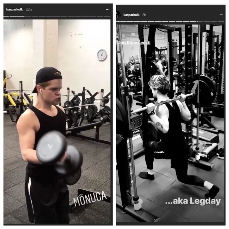 Kaspar Kolk jõusaalis
