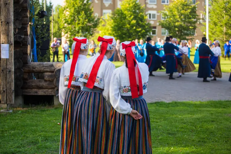 Eesti taasiseseisvumispäev Uhtna külaplatsil.