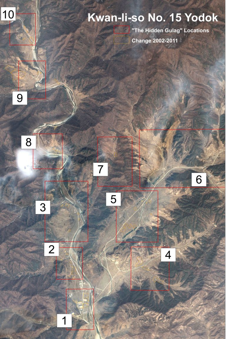 Satelliidifoto vangilaagrite piirkondadest. Foto: Scanpix