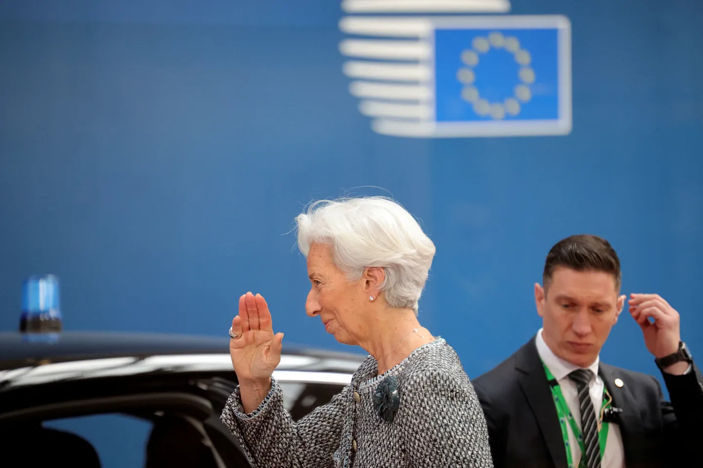 Euroopa Keskpanga president Christine Lagarde täna Brüsselis.