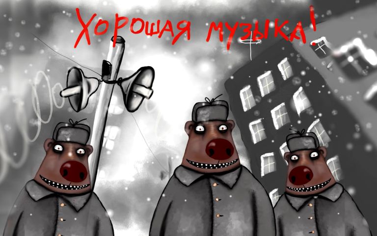 Кадр из клипа Федора Чистякова "Нежелательная песня", 2018 год.