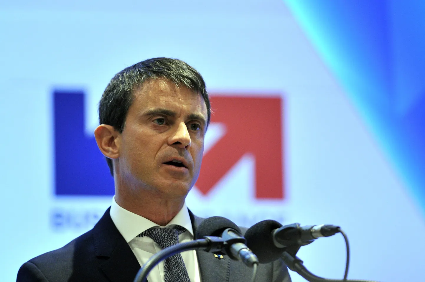 Prantsuse peaminister Manuel Valls eile Kolumbia pealinnas Bogotas.
