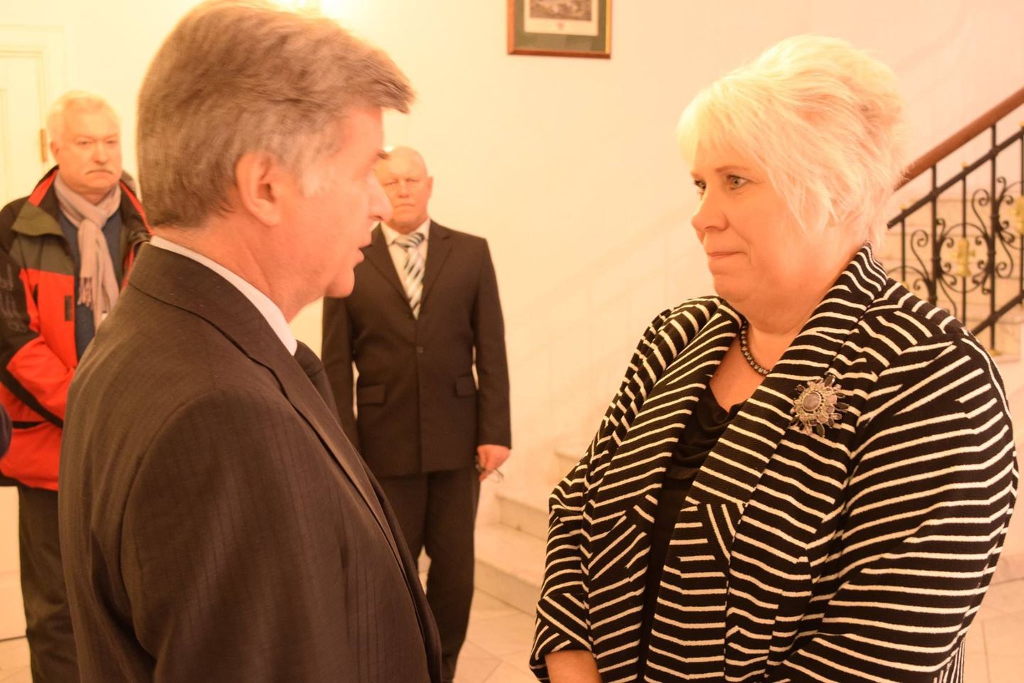 Посол России в Эстонии Александр Петров и министр иностранных дел Эстонии Марина Кальюранд.