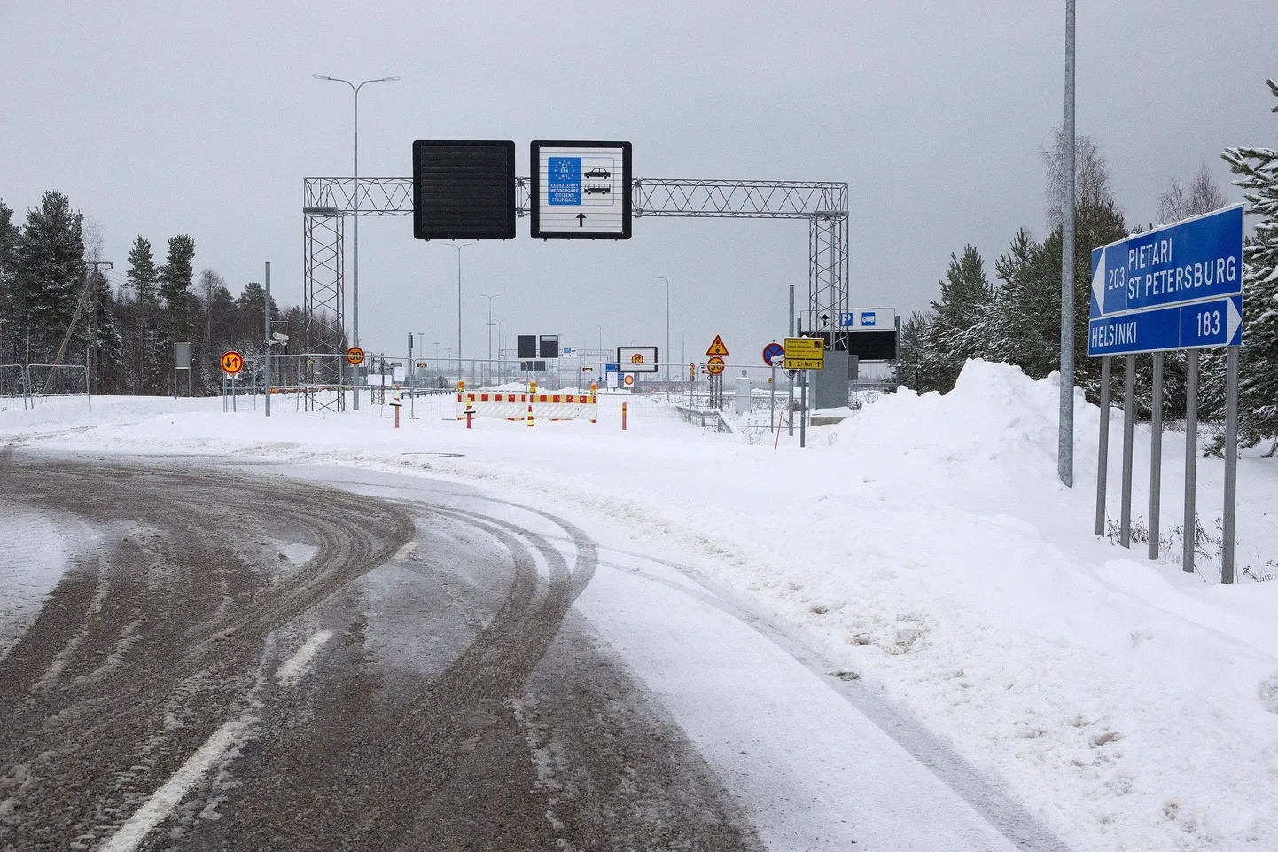 Vaalimaa piiripunkt Soomes.