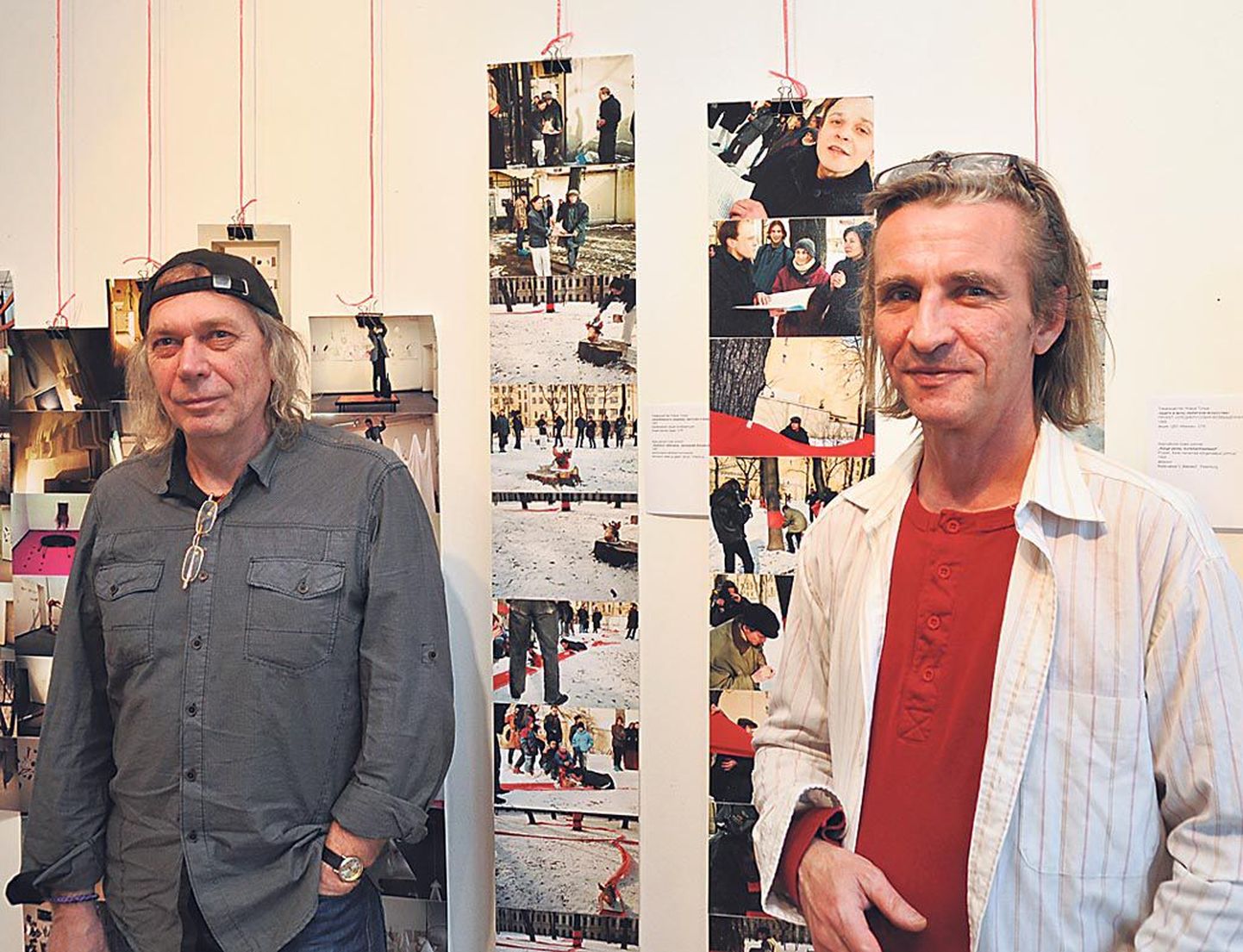 Vladimir Kozin (vasakul) ja Igor Panin tõid Pärnusse dokumentatsiooni kunstnikerühmituse Uued Juhmid tegevusest.