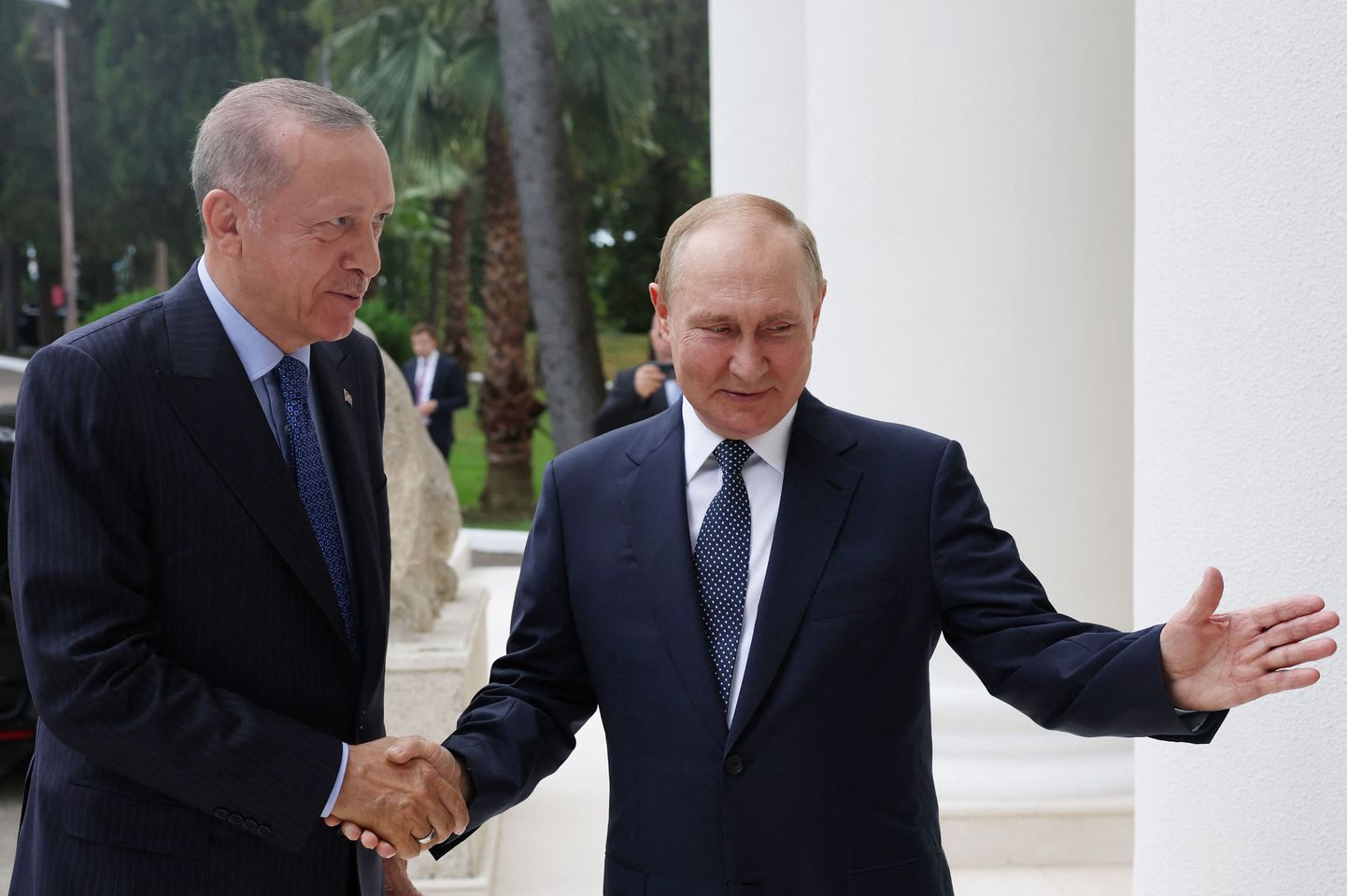 Türgi president Recep Tayyip Erdoğan kohtus Venemaa presidendi Vladimir Putiniga
