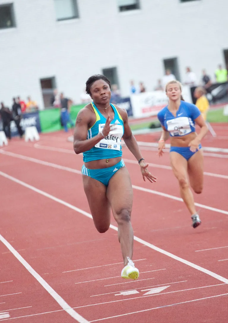 Üks 3. augustil 2010 toimunud rekordijooksudest: võitja oli Aleen Bailey Jamaicalt.