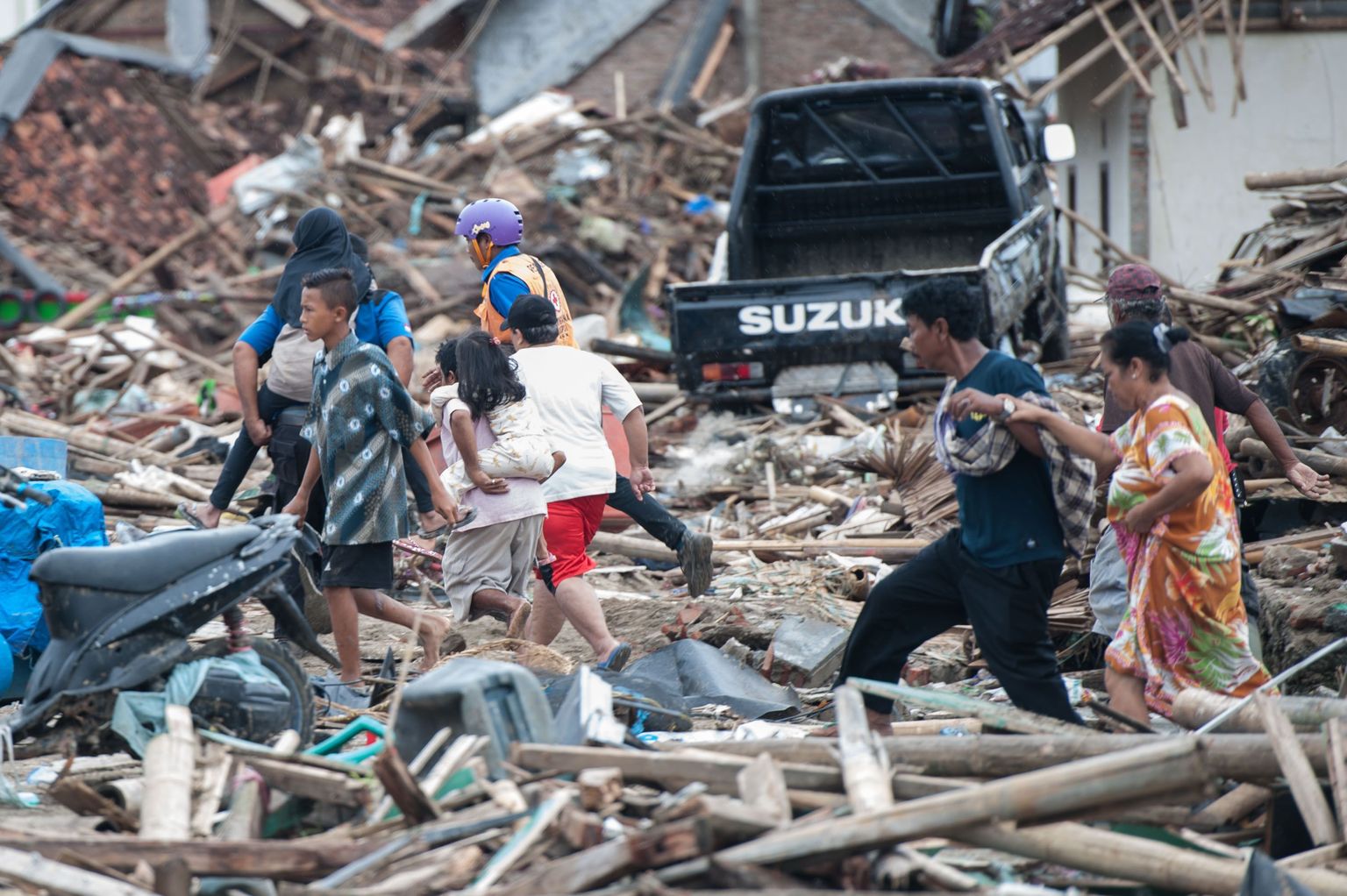 Postaža pēc cunami Indonēzijā.