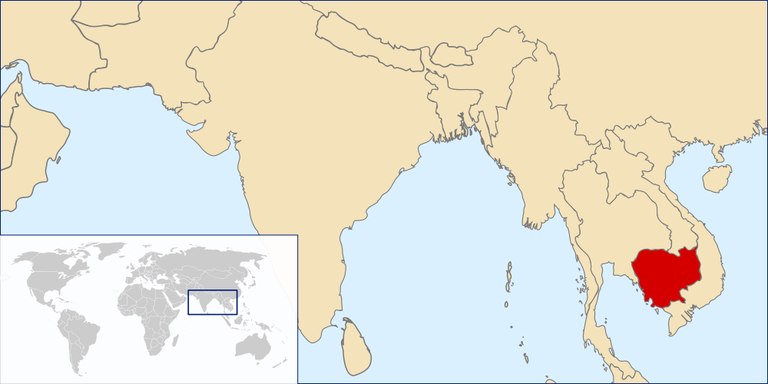 Kambodža kaardil (punasega)