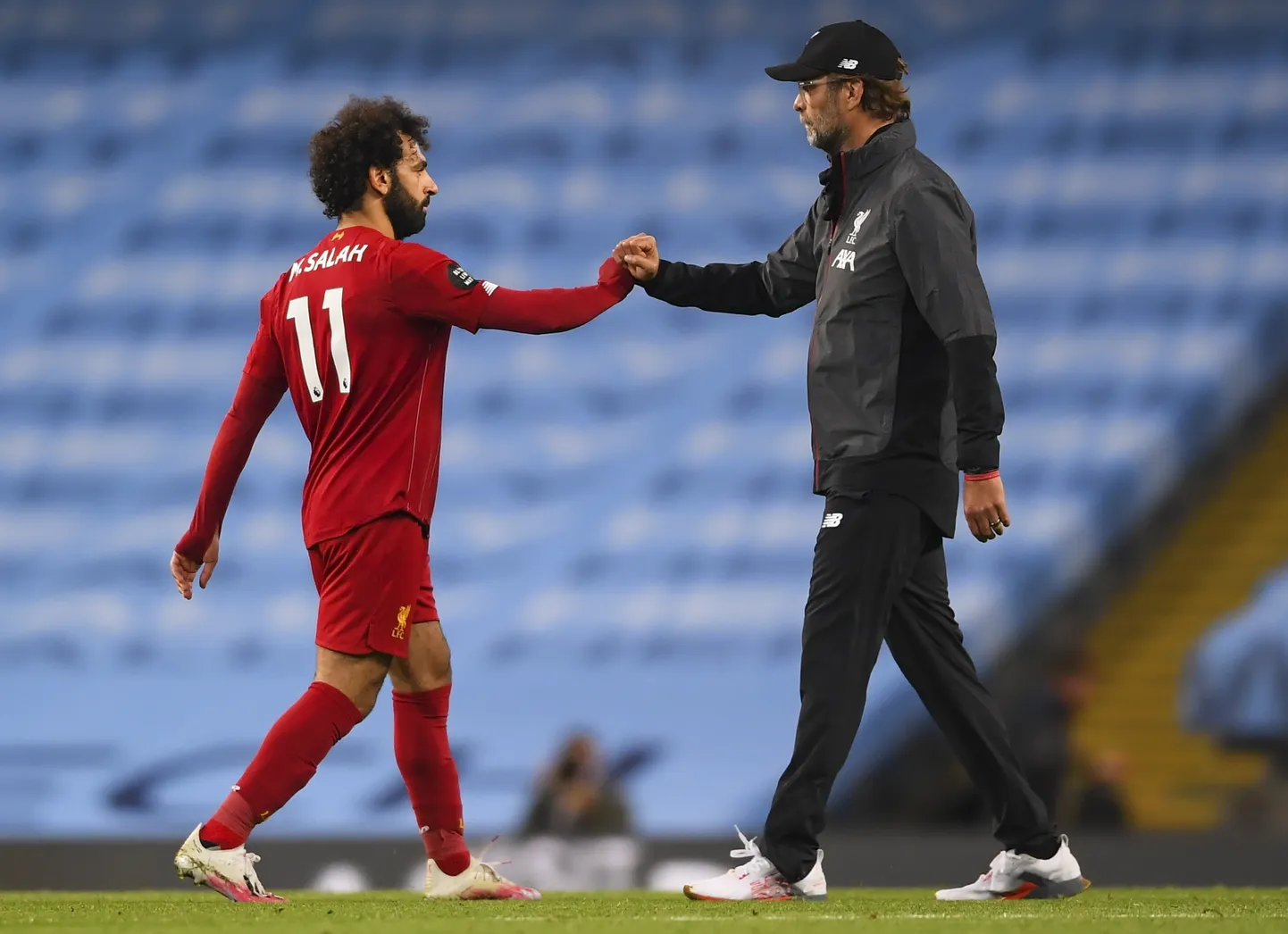Jürgen Klopp (paremal) ja Mohamed Salah.